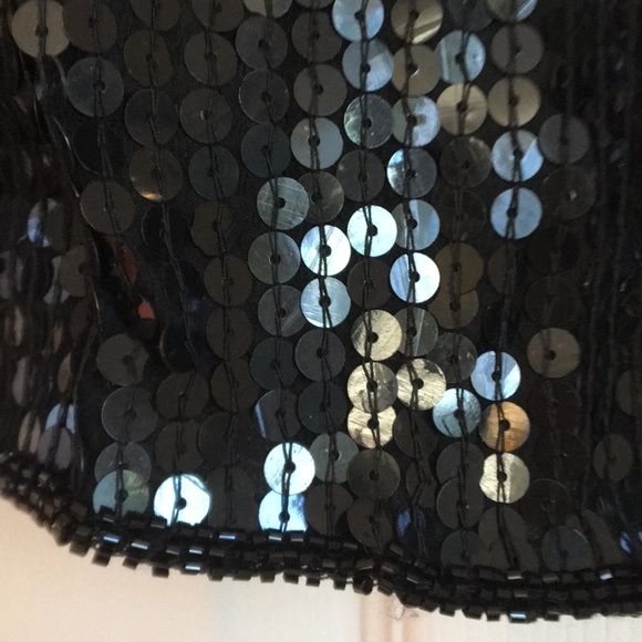 I.Magnin Sequin pure Silk Blouse - Picture 2 of 7